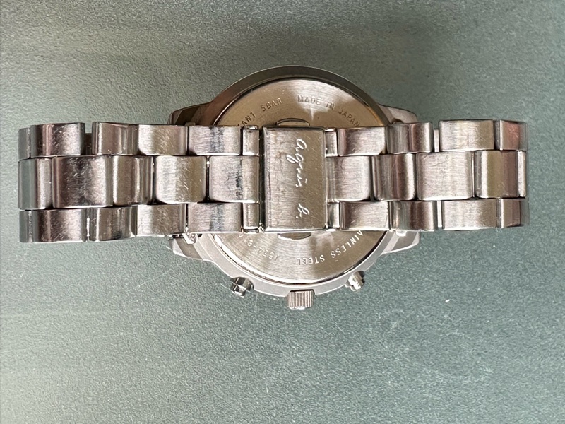 Agnes b. 三眼計時器 石英女錶/原裝精鋼錶帶甚美*高價好錶*佳品-11