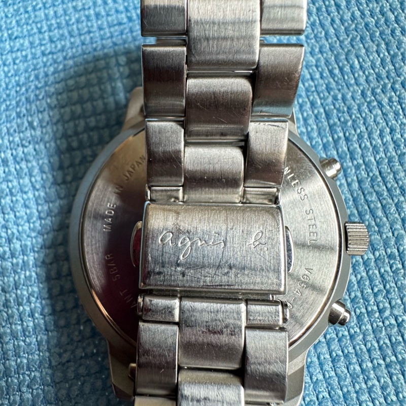 Agnes b. 三眼計時器 石英女錶/原裝精鋼錶帶甚美*高價好錶*佳品-17