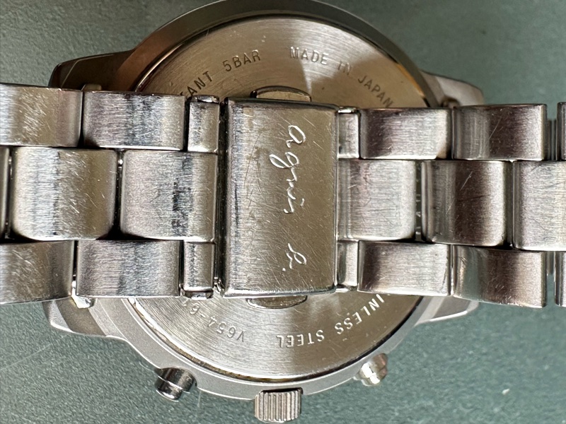 Agnes b. 三眼計時器 石英女錶/原裝精鋼錶帶甚美*高價好錶*佳品-18