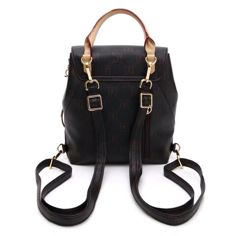 愛買物PLAYBOY青春世代x翻玩老花 N-Natty系列 後背包 女包 手提包 肩背包 多背法 百搭 黑金色 時尚包包-5