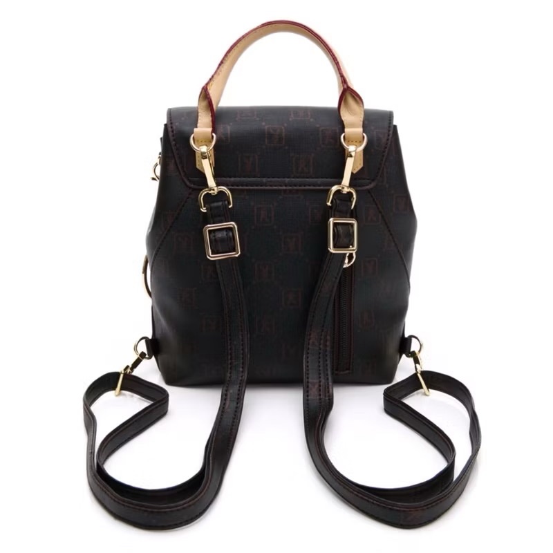 愛買物PLAYBOY青春世代x翻玩老花 N-Natty系列 後背包 女包 手提包 肩背包 多背法 百搭 黑金色 時尚包包-7