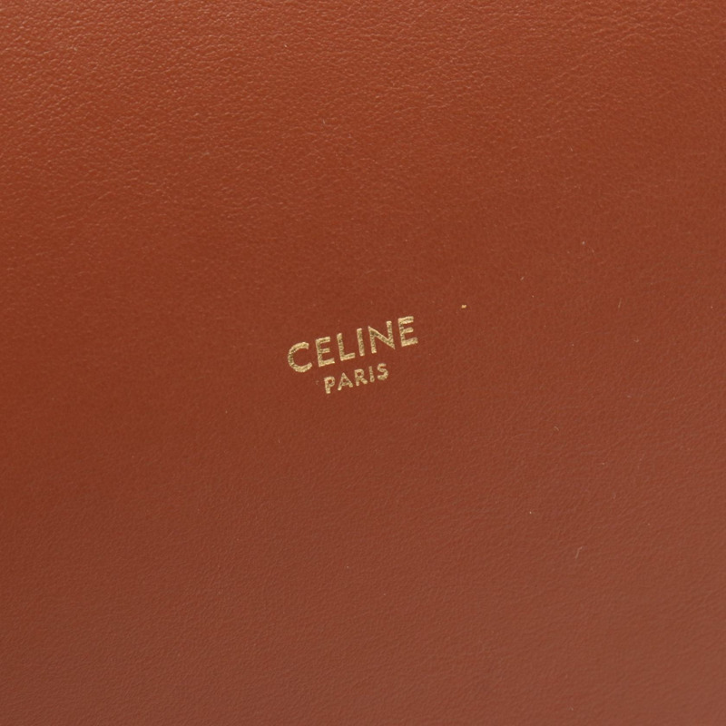 CELINE Teen Bucket 16 號肩背包 皮革 棕色 二手 女士-3