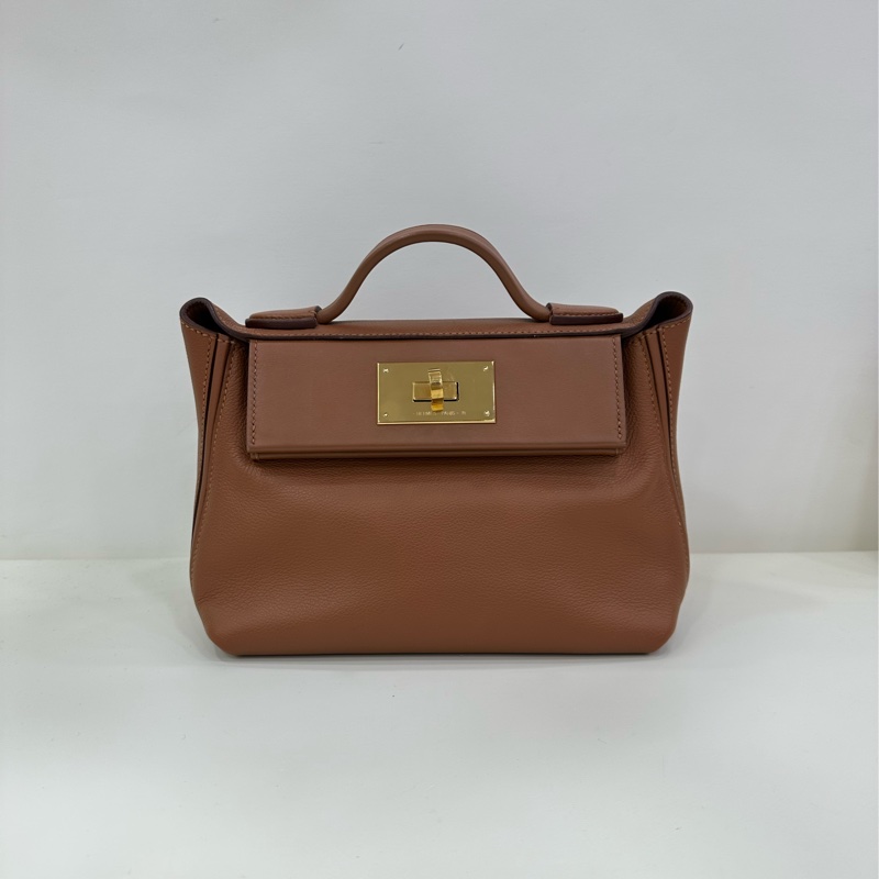 Hermes 愛馬仕 2424 mini 金棕金扣 u刻-1