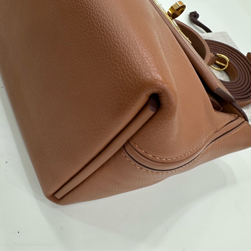 Hermes 愛馬仕 2424 mini 金棕金扣 u刻-10