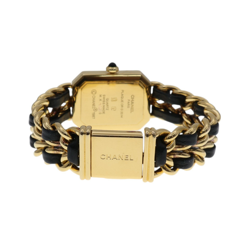 黑色 錶盤 皮革鍊帶 Premiere S 腕錶【CHANEL 香奈兒】 H0001-6