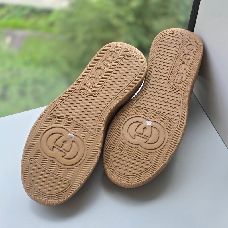 【近新♥️未使用品】GUCCI 古馳 經典花紋 GG LOGO 餅乾色🍪 運動 復古 休閒鞋 IT39.5, JP26.5 cm-4
