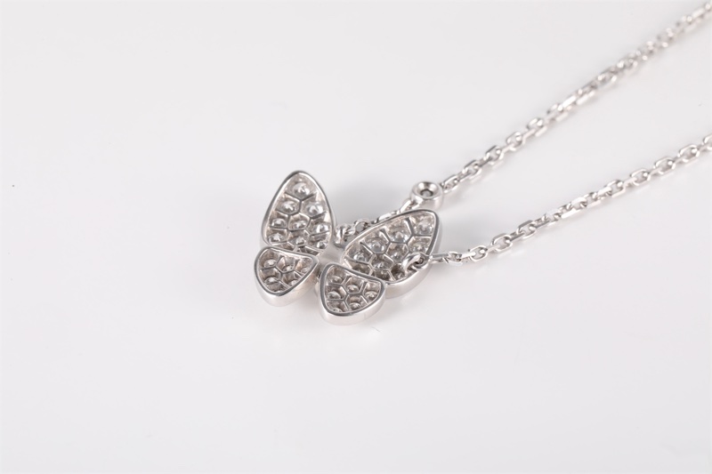 VAN CLEEF&ARPELS(梵克雅寶) 滿鑽 蝴蝶 項鏈18K白金 18K白金/鑽石 項鏈 白金 18K-2