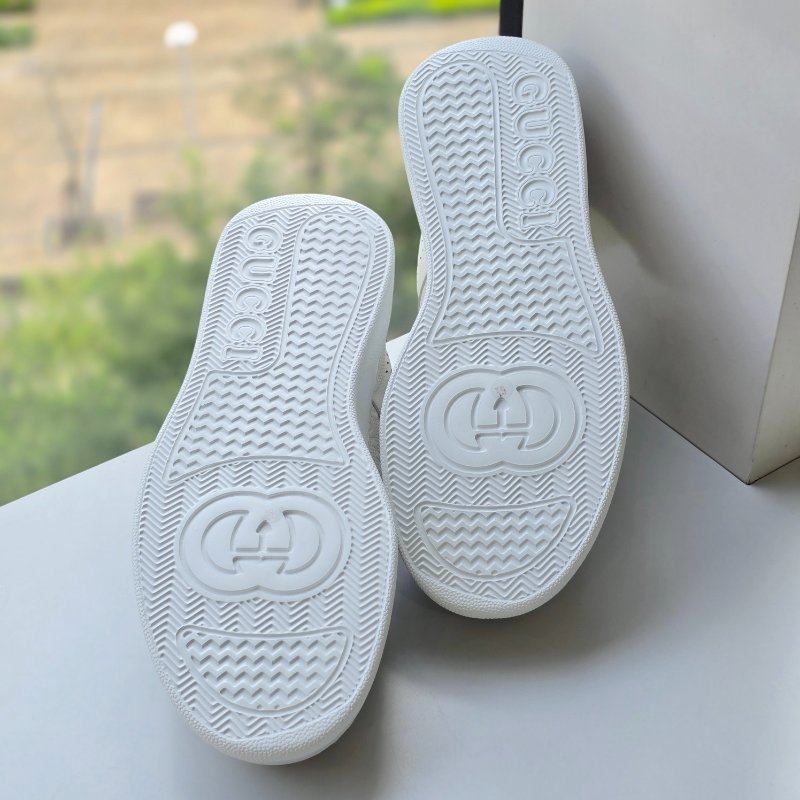 【近新♥️未使用】GUCCI 古馳 經典花紋 GG 白色 復古 運動 休閒鞋｜IT39 JP 26.5cm-2