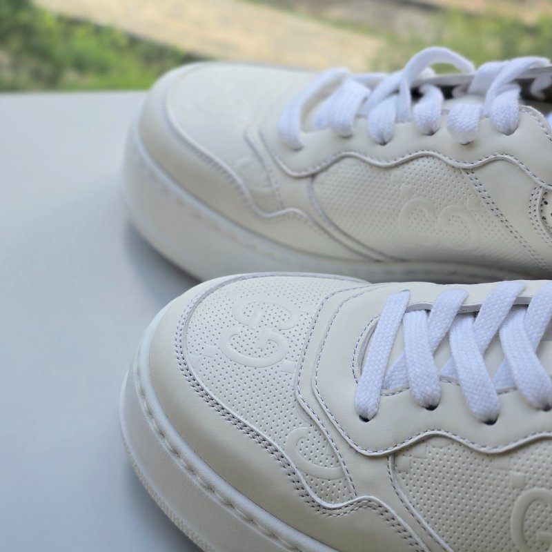 【近新♥️未使用】GUCCI 古馳 經典花紋 GG 白色 復古 運動 休閒鞋｜IT39 JP 26.5cm-5