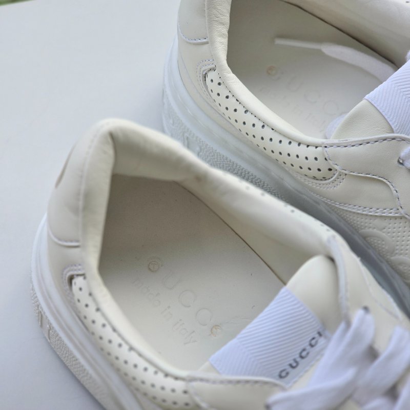 【近新♥️未使用】GUCCI 古馳 經典花紋 GG 白色 復古 運動 休閒鞋｜IT39 JP 26.5cm-8