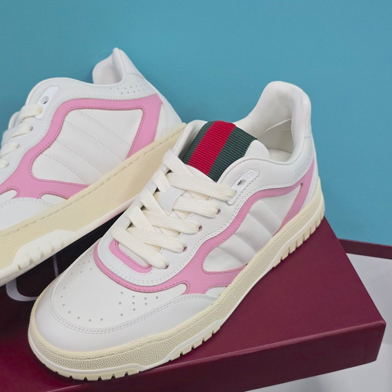 【近新♥️未使用】GUCCI 古馳 🍓草莓牛奶 皮革 運動 復古 休閒鞋 ｜ IT36 JP23cm｜-4