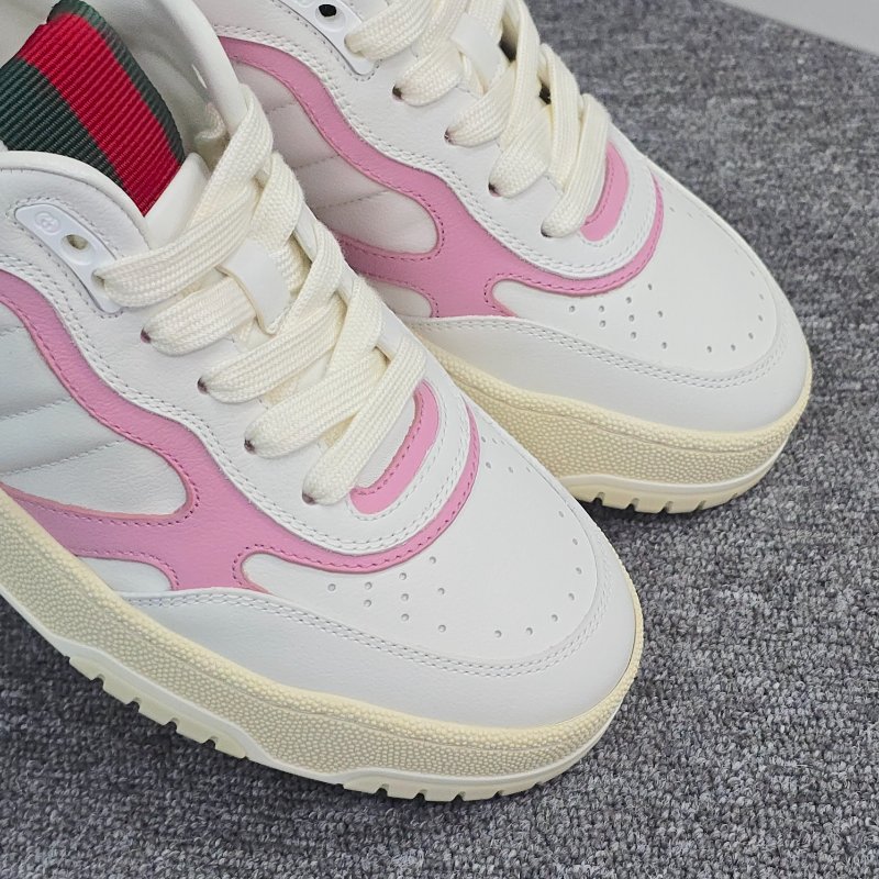 【近新♥️未使用】GUCCI 古馳 🍓草莓牛奶 皮革 運動 復古 休閒鞋 ｜ IT36 JP23cm｜-5