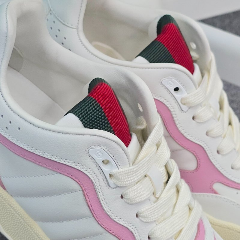 【近新♥️未使用】GUCCI 古馳 🍓草莓牛奶 皮革 運動 復古 休閒鞋 ｜ IT36 JP23cm｜-9