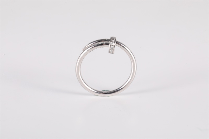 CARTIER(卡地亞) JUSTE UN CLOU 釘子 頭尾鑽 窄版 18K白金/鑽石 53 白金 18K-2