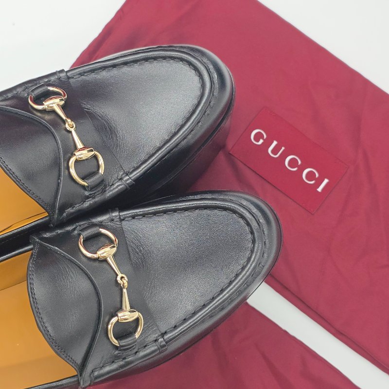 【近新♥️未使用】GUCCI 古馳 經典 馬銜扣 黑色牛皮 莫卡辛 樂福鞋｜IT36.5 JP 23cm｜專櫃 38,000-4