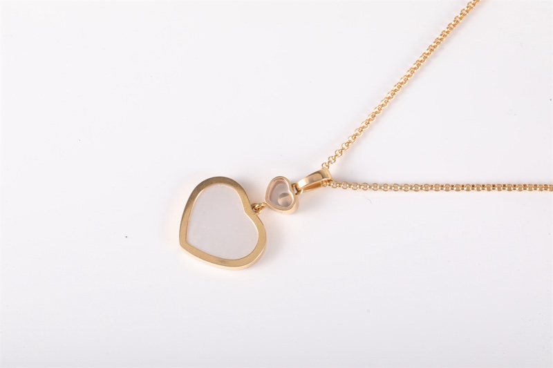 CHOPARD(肖邦) HAPPY HEARTS 快樂的心項鏈 18K玫瑰金/鑽石/白貝母 項鏈 玫瑰金 快樂的心 鑽石-2