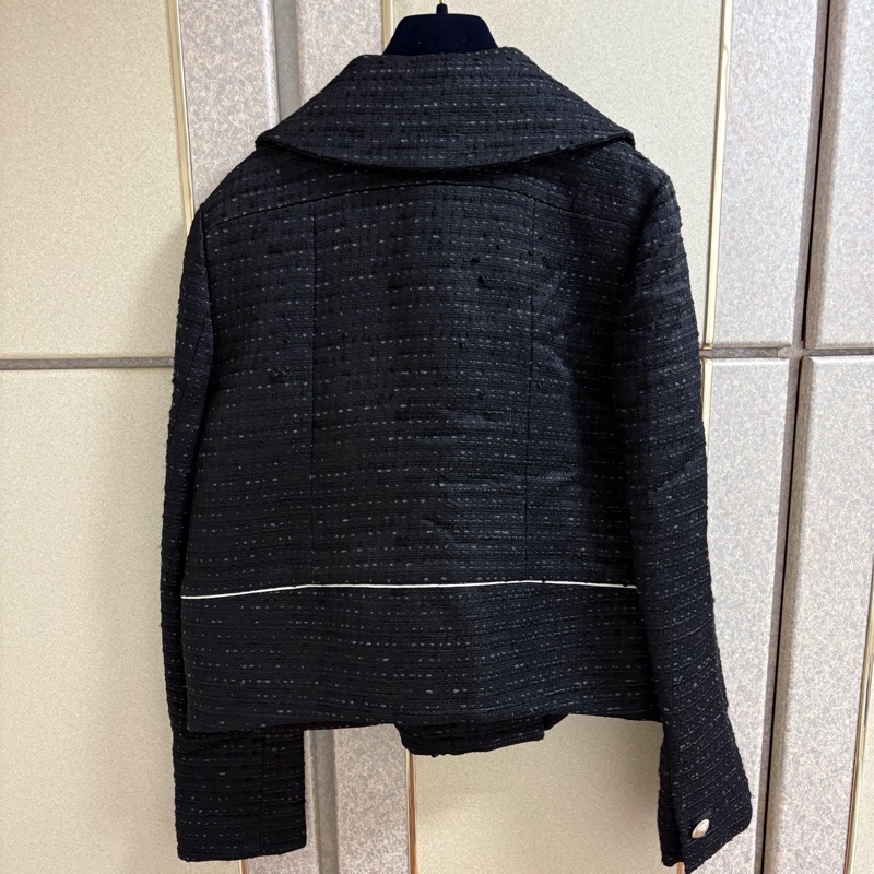 32)全新Valentino正品黑色小香風外套 S-L適穿-8