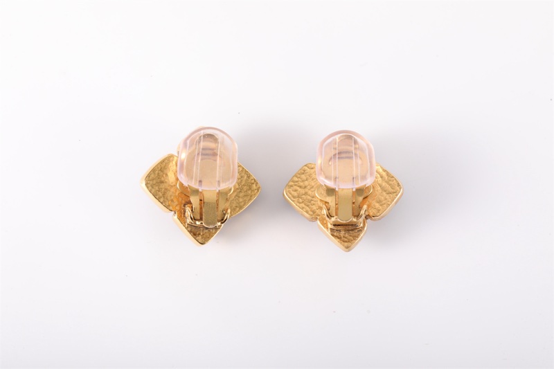 CHANEL(香奈兒) 合金 94A 中古 雙C logo 琉璃耳夾-3