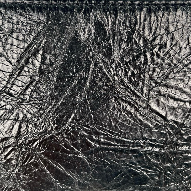 「JL精品代購」香奈兒黑銀油蠟牛皮大翻蓋woc鏈條信封包-13