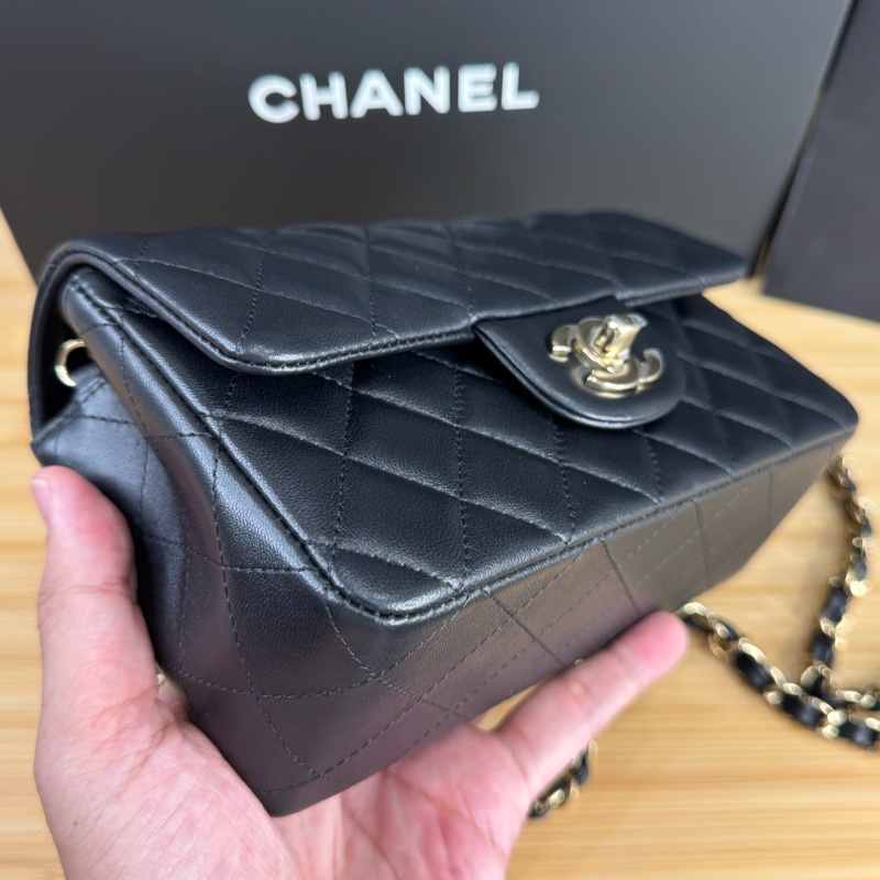 CHANEL 黑色經典coco金釦經典口蓋CF20鍊包❤️‍🔥2025年離櫃-4