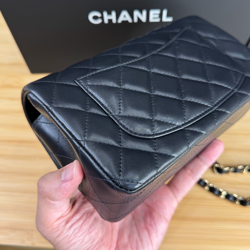 CHANEL 黑色經典coco金釦經典口蓋CF20鍊包❤️‍🔥2025年離櫃-9