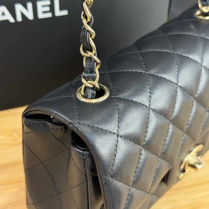 CHANEL 黑色經典coco金釦經典口蓋CF20鍊包❤️‍🔥2025年離櫃-11