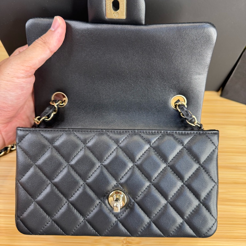 CHANEL 黑色經典coco金釦經典口蓋CF20鍊包❤️‍🔥2025年離櫃-14