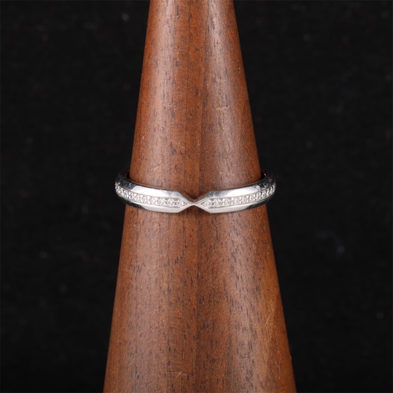 TIFFANY&CO(蒂芙尼) 鑽石 pt950 Harmony 珠鏈式 單排鑽 戒指 51-0