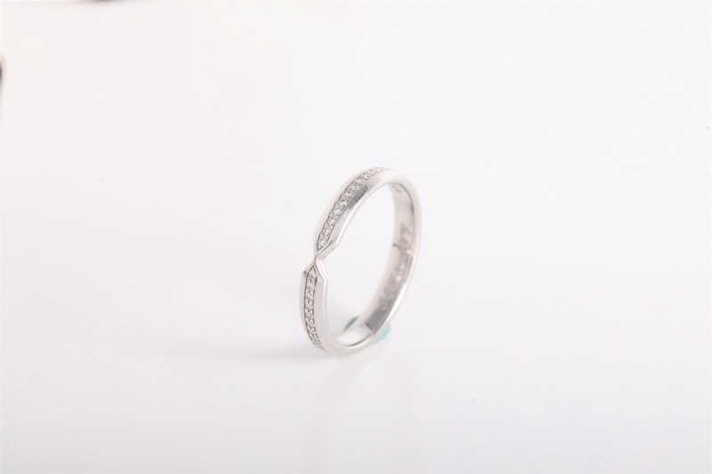 TIFFANY&CO(蒂芙尼) 鑽石 pt950 Harmony 珠鏈式 單排鑽 戒指 51-6