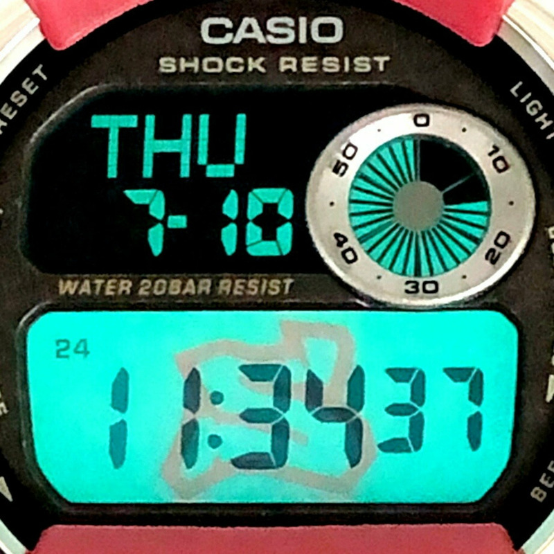 G-SHOCK CASIO DW-9500HH-4T G'MIX GROOVE TUNE TEAM SOUL 腕錶(附節拍器)紅色,1998 年 11 月發售,三國丘店,ITC00LR3XF2D-8