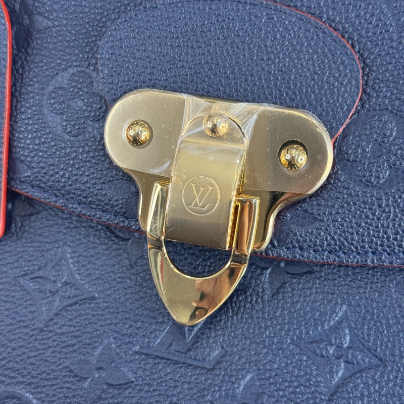 Louis Vuitton 深藍牛皮原花壓紋George MM手提/斜背🏌🏻♀️穩重氣質-1