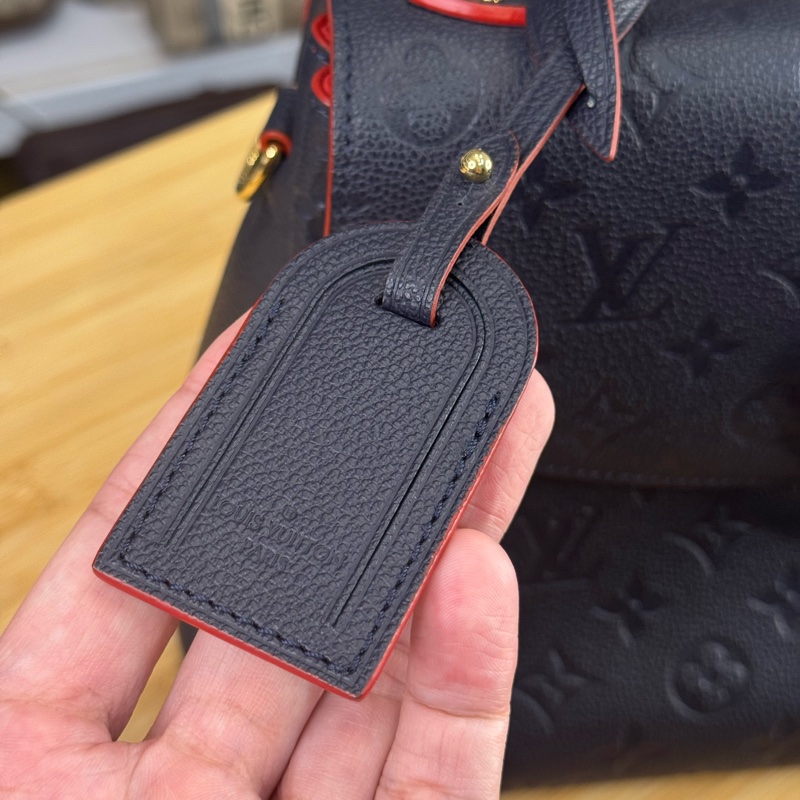 Louis Vuitton 深藍牛皮原花壓紋George MM手提/斜背🏌🏻♀️穩重氣質-3