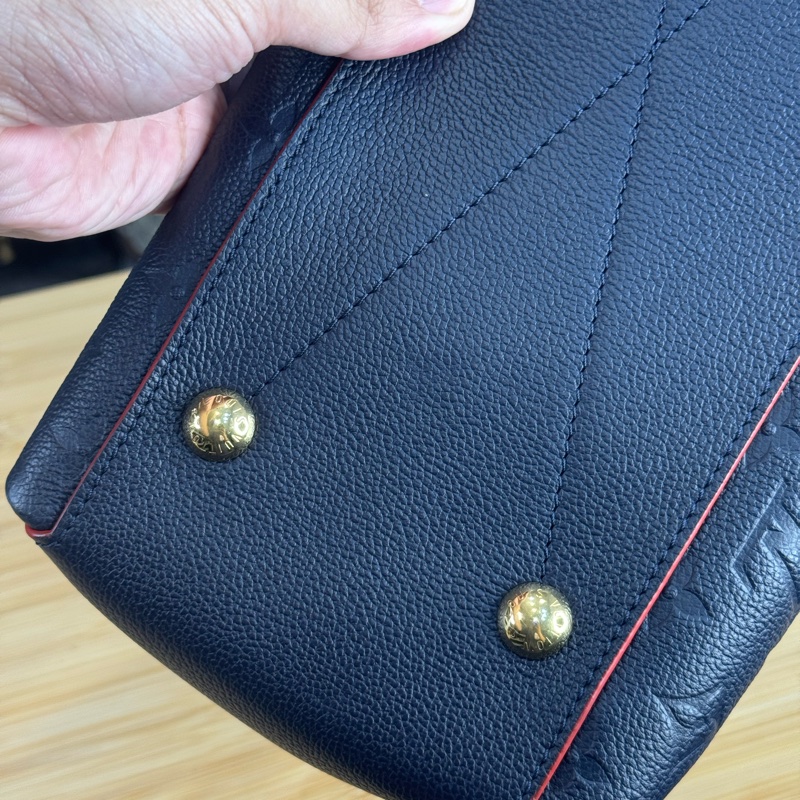 Louis Vuitton 深藍牛皮原花壓紋George MM手提/斜背🏌🏻♀️穩重氣質-8