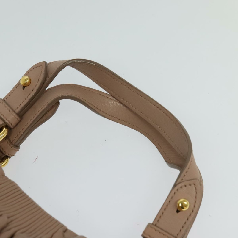 【日本直送】Miu Miu 手提包 皮革 2way 粉金色金色正品 132571-7