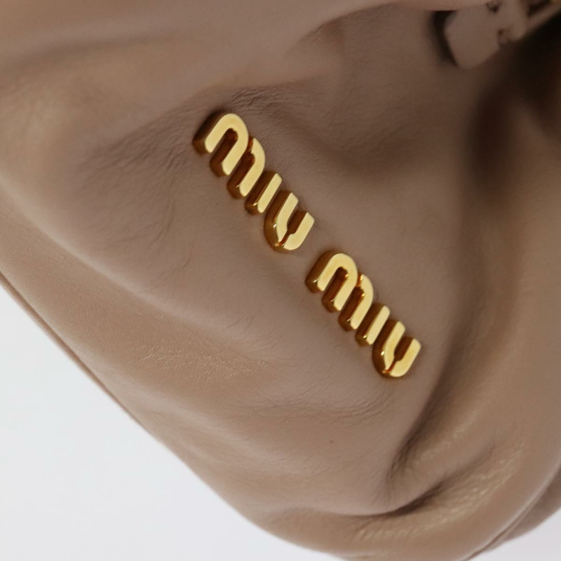 【日本直送】Miu Miu 手提包 皮革 2way 粉金色金色正品 132571-16