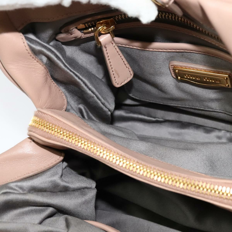 【日本直送】Miu Miu 手提包 皮革 2way 粉金色金色正品 132571-19