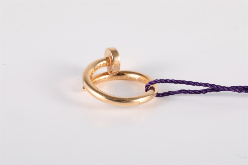 CARTIER(卡地亞) JUSTE UN CLOU 釘子戒指 18k 黃金-4