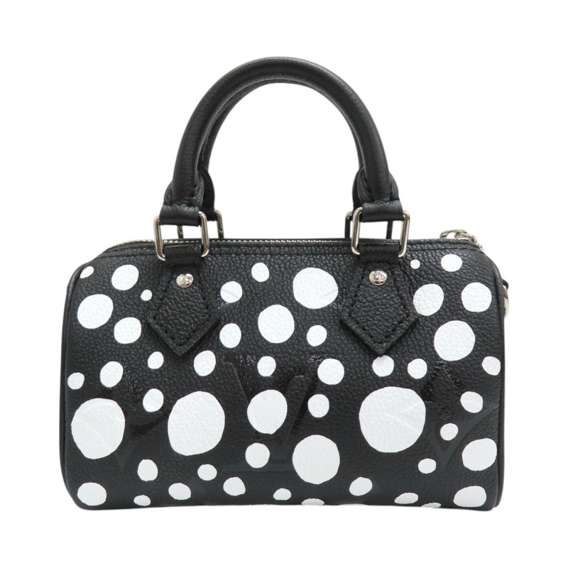 黑白 皮革 LV x YK Nano Speedy 兩用包 肩背包 M81910-1