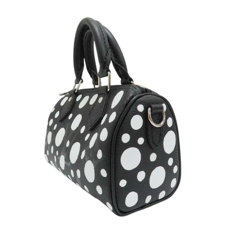 黑白 皮革 LV x YK Nano Speedy 兩用包 肩背包 M81910-2