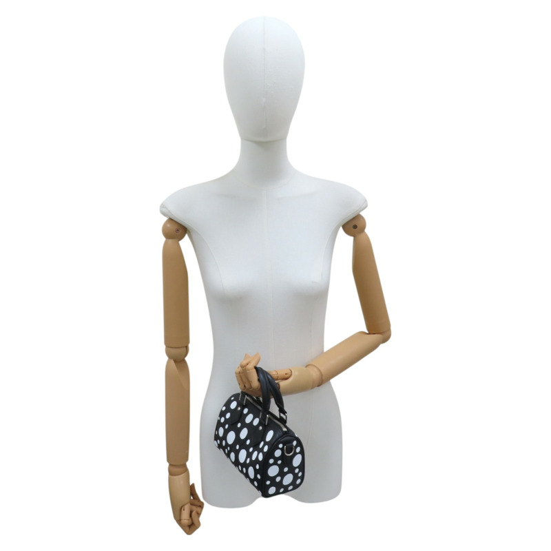 黑白 皮革 LV x YK Nano Speedy 兩用包 肩背包 M81910-7