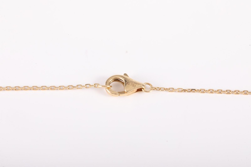 CARTIER(卡地亞) AMULETTE 護s符 白母貝 項鏈 超小號 18K黃金/鑽石/白貝母 項鏈 黃金-4