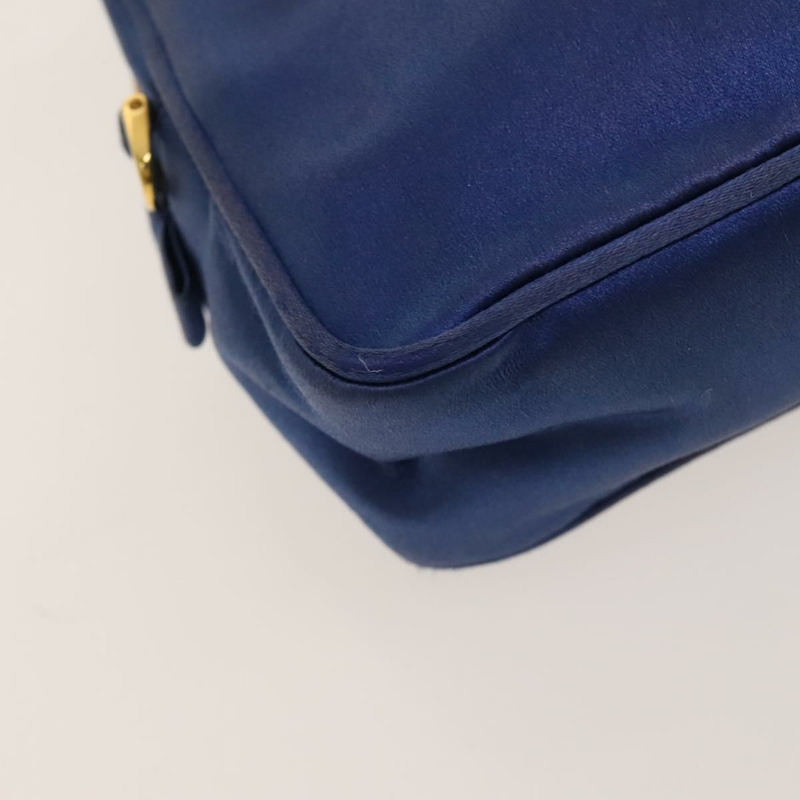 【日本直送】PRADA 手提包 緞面 2 向 藍色 金色 正品 130351-16