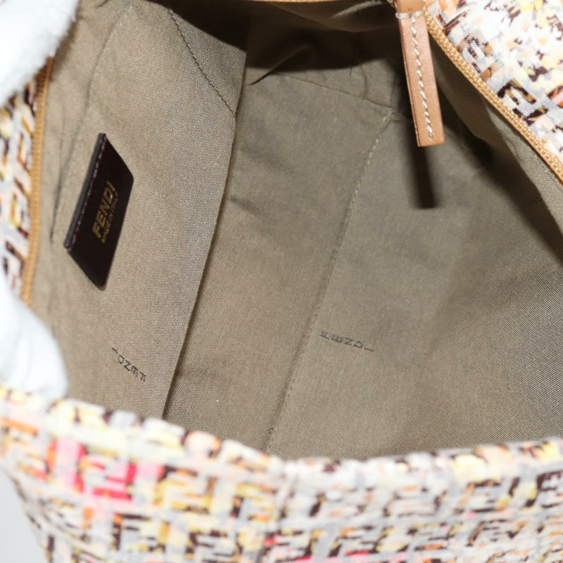 【日本直送】FENDI Zucchino 帆布手提包 米色金色 正品 122885V-9