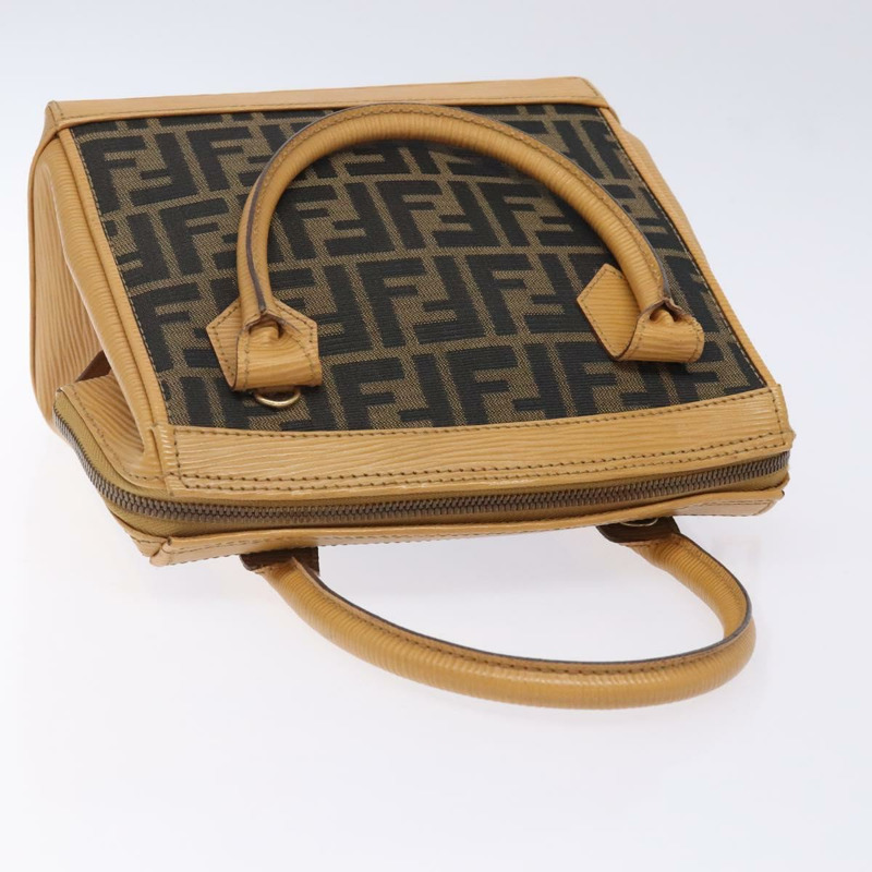 【日本直送】FENDI Zucca帆布手提包 黑色棕色 正品 yk18810-5