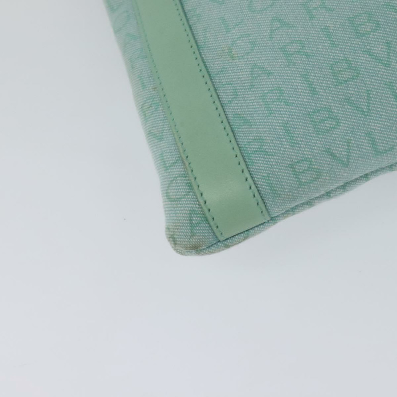 【日本直送】寶格麗 Logo Mania 單肩包 帆布 綠銀 正品 BA4215-14