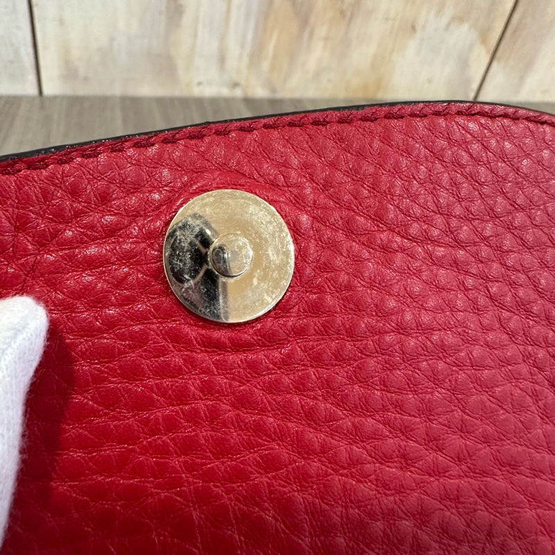 Gucci 323190 紅色牛皮流蘇斜背包 SoHo-22