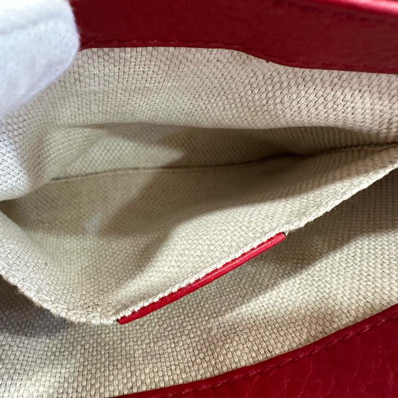 Gucci 323190 紅色牛皮流蘇斜背包 SoHo-32
