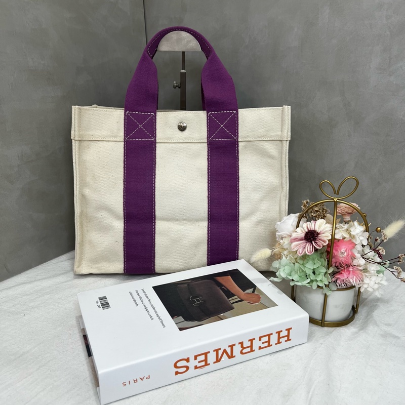 Hermès 帆布手提包-1