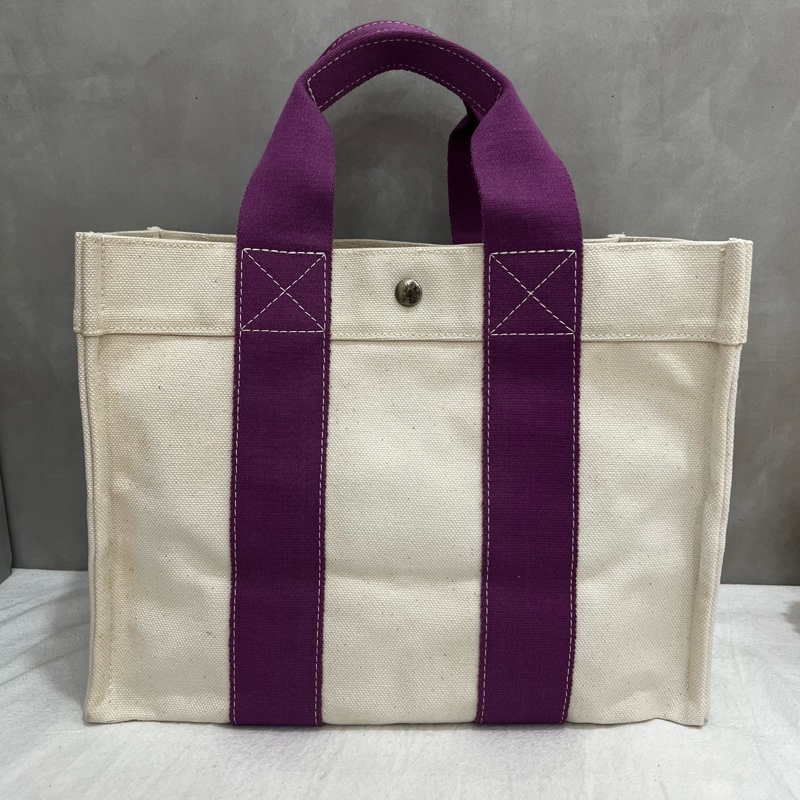 Hermès 帆布手提包-4