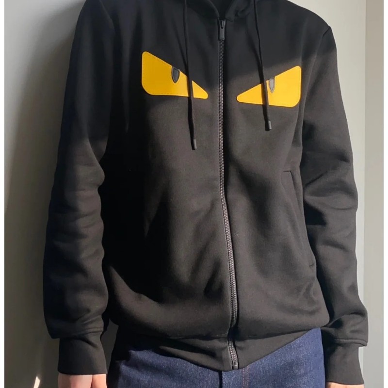 莉亞精品♡Fendi 怪獸羊毛連帽外套 二手美衣-3